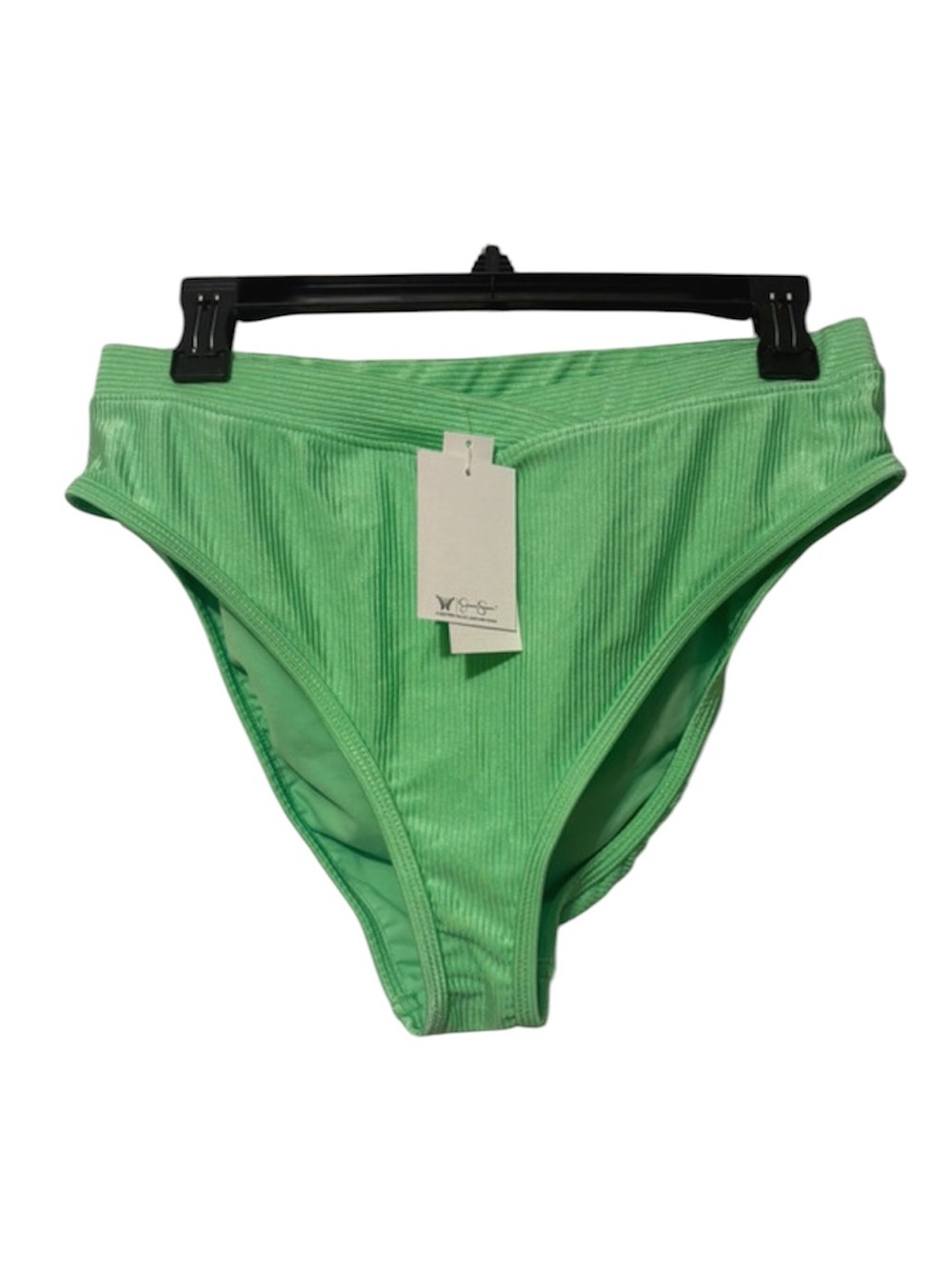 Jessica Simpson Green Ribbed Bikini Bottom